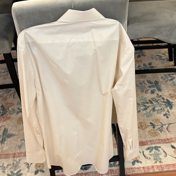 Sarar Light Beige Pinstripe Dress Shirt - Picture 3 of 3